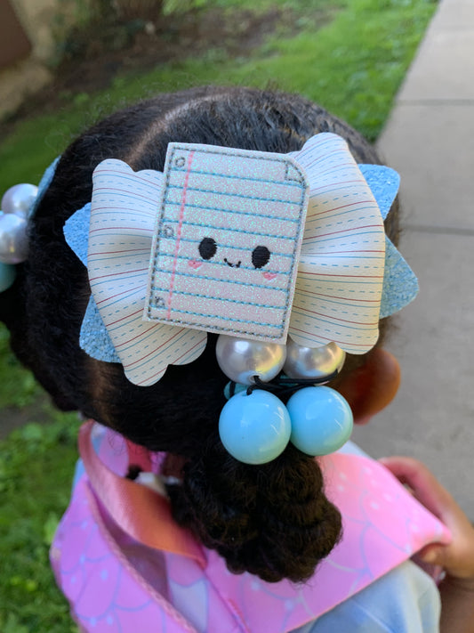 Back to School Hair Bow for Girls