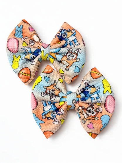 Easter Puppy Fabric Bow