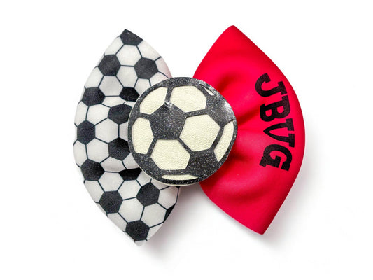 Soccer Fabric Bow