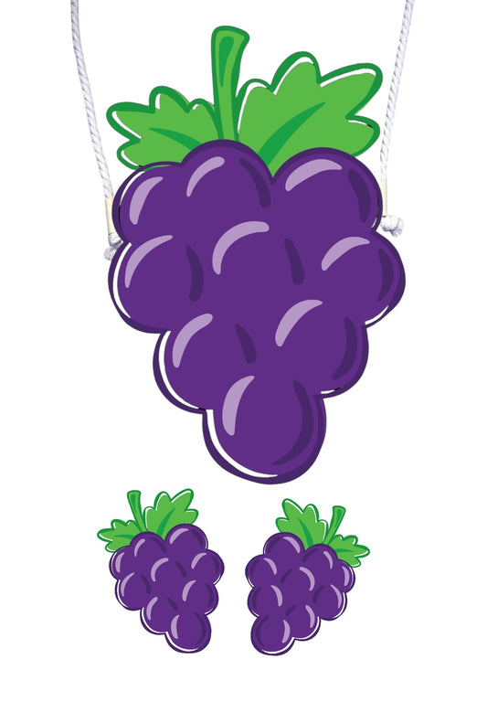 Grape Hair Clips & Purse Set