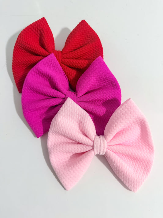 Shades of Pink Fabric Bows