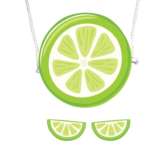 Lime Hair Clips & Purse Set