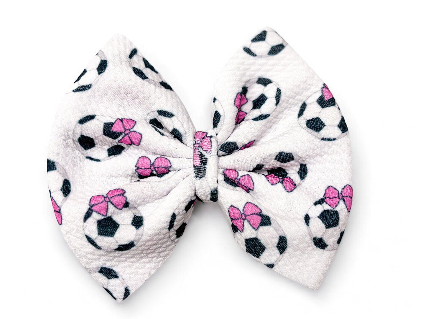 Soccer Fabric Bow