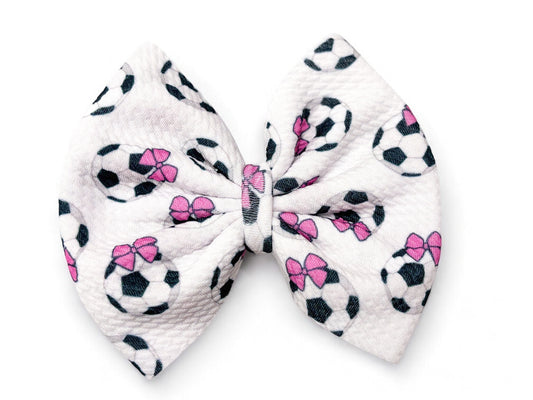Soccer Fabric Bow