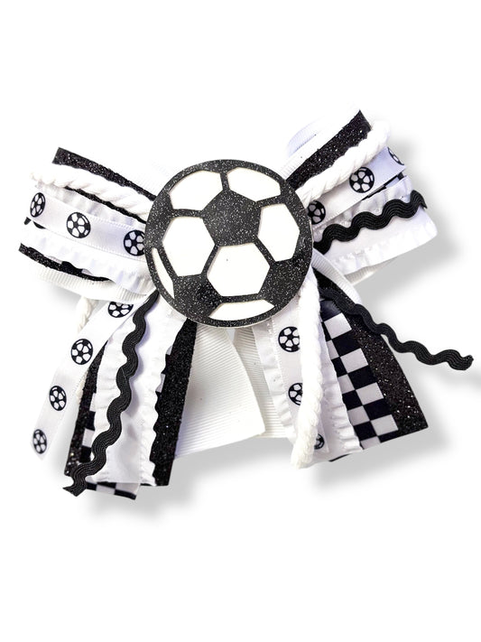 Soccer Fabric Bow