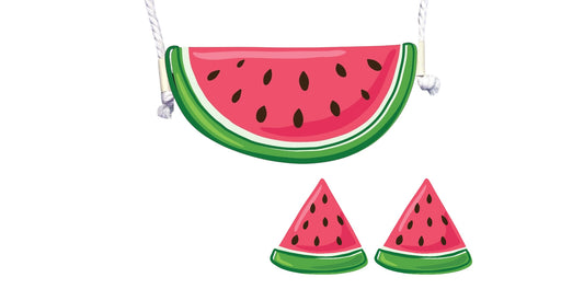 Watermelon Hair Clips & Purse Set