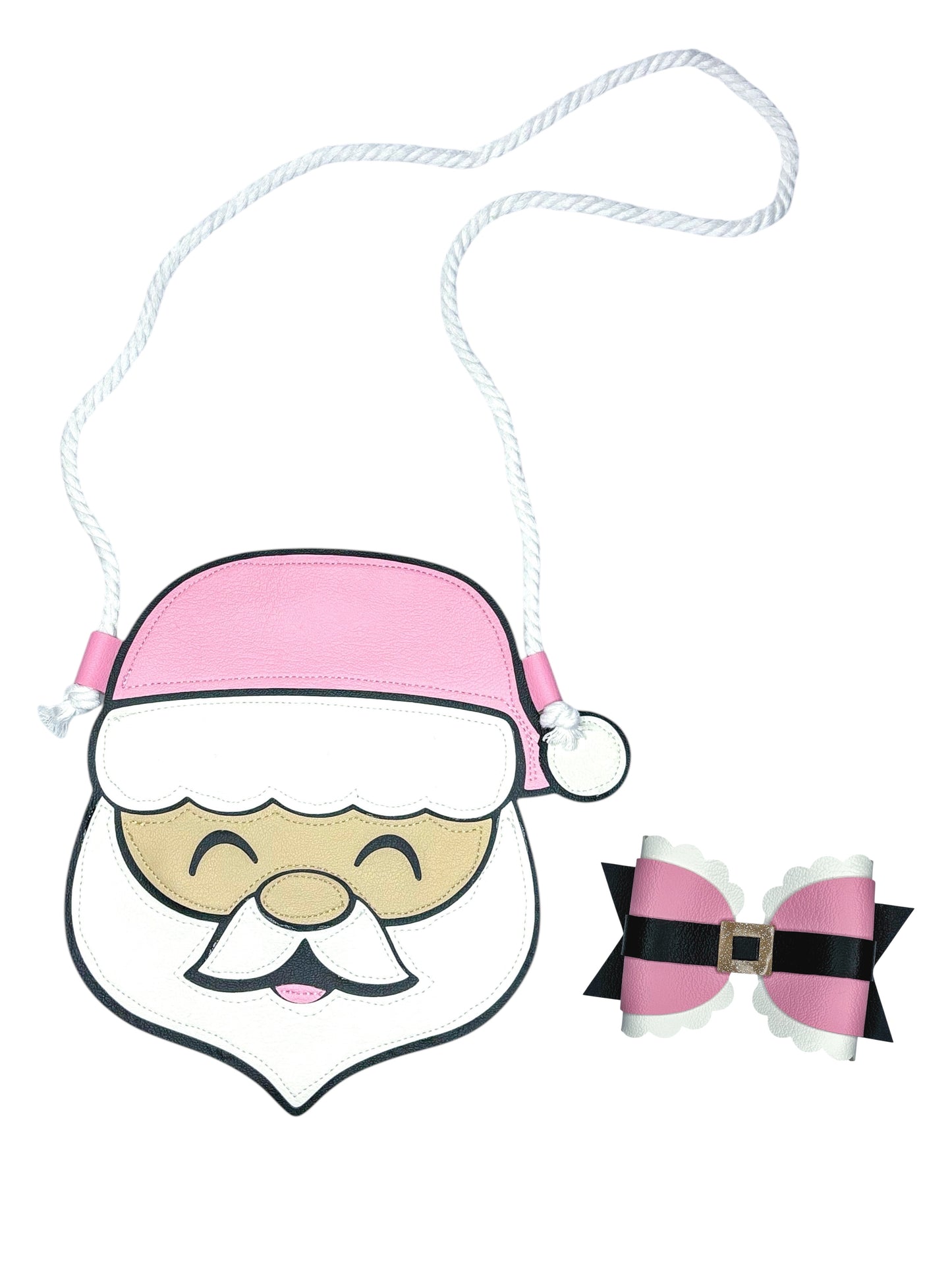 Pink Santa Hair Clip for Girls