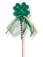 St. Patrick's Day Clover Wand - Lucky Shamrock fairy wand for kids | 4" Faux Leather