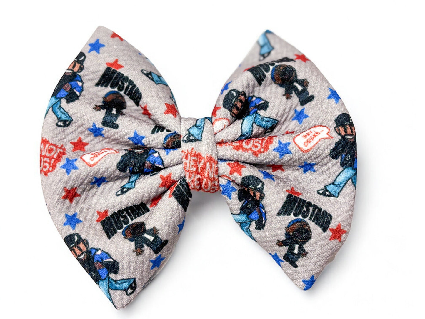 Not Like Us Fabric Bow