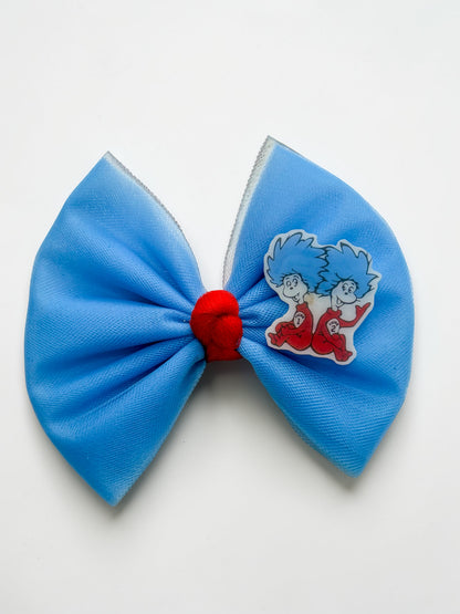 Storybook Character Tulle Hair Bow – 6” Themed Boutique Bow for Spirit Week