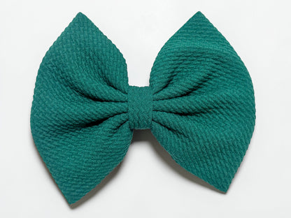 St. Patrick’s Day Hair Bow | Shamrock & Solid Green Options (5" Clips)