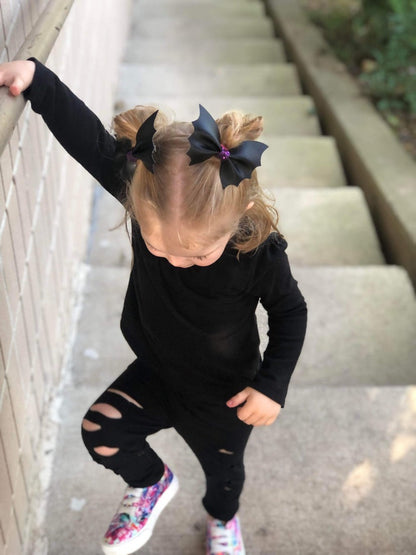 Halloween Bat Hair Bow for Girls