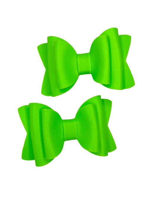 Solid Pigtail Hair Bow Set