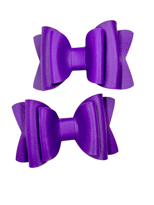 Solid Pigtail Hair Bow Set