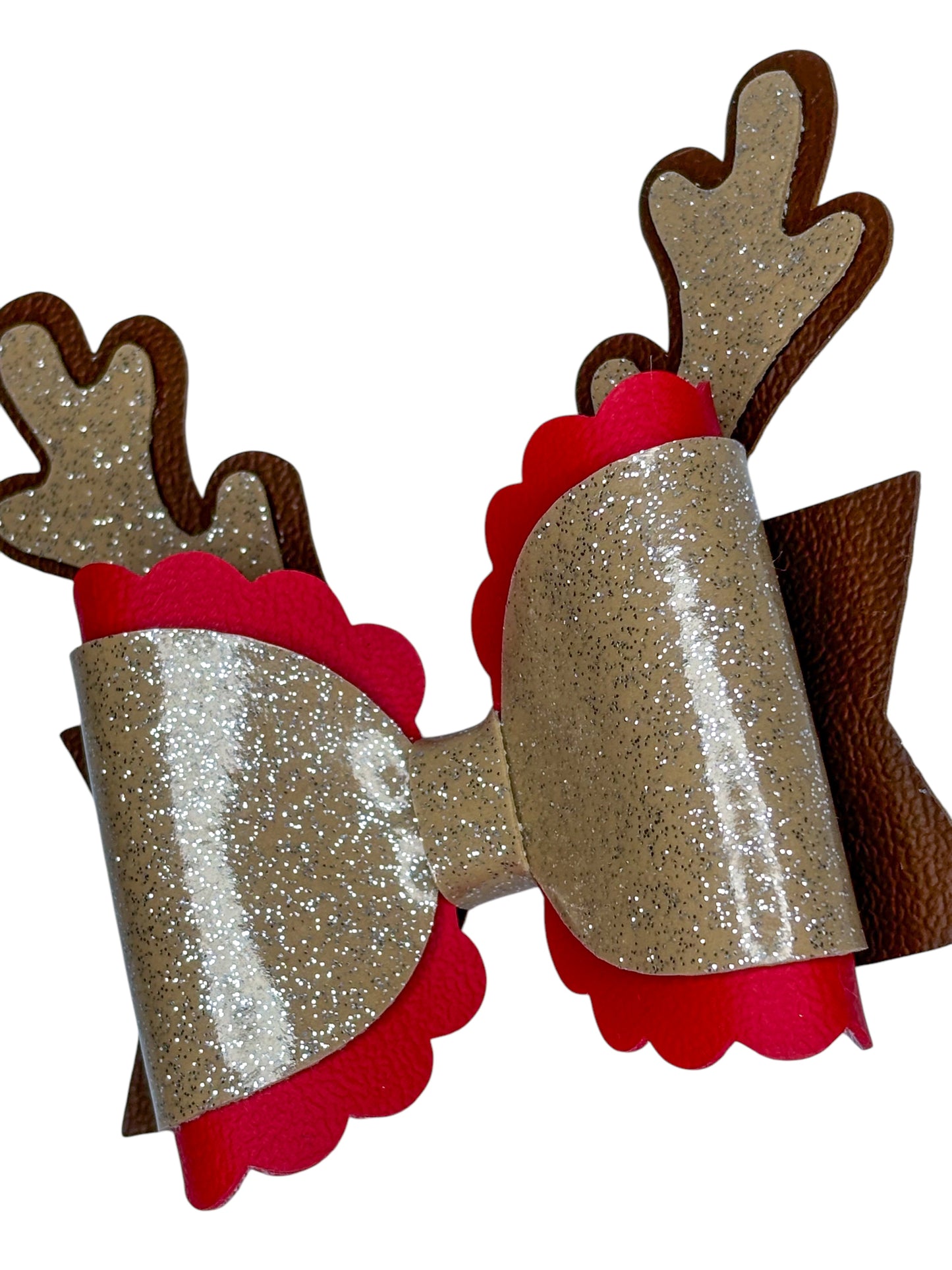 Reindeer Hair Bow for Girls