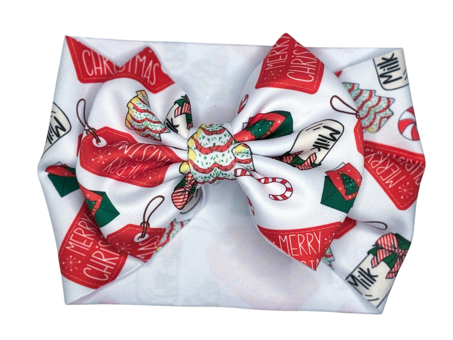 Holiday Fabric Hair Bow