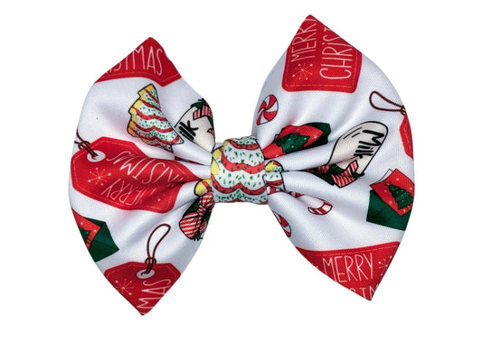 Holiday Fabric Hair Bow