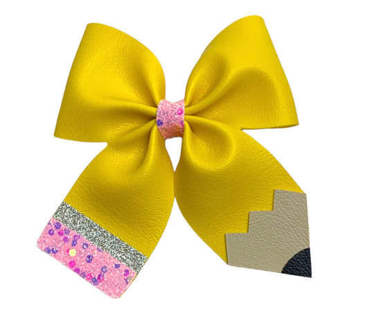 Back to School Pencil Hair Bow