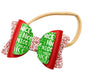 Christmas Hair Bow on Nylon Headband